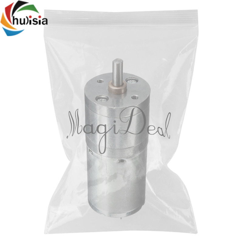 chulisia Động cơ giảm tốc DC 6V 130RPM JGA25-370 Bộ giảm tốc bánh răng thu nhỏ cho Robot