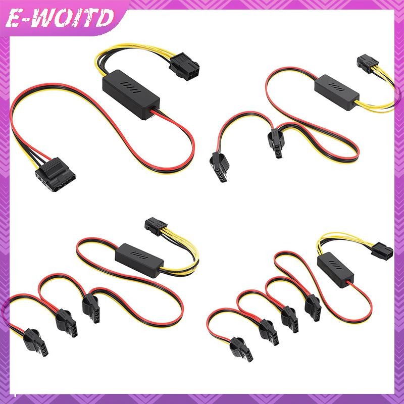 E-WOITD 8PIN / 6PIN Sang Sata Bộ Chuyển Đổi Nguồn Cứng Cáp Kết Nối 12V Đến 4Pin Molex HDD Dây Cấp Nguồn Điện E-WOITD