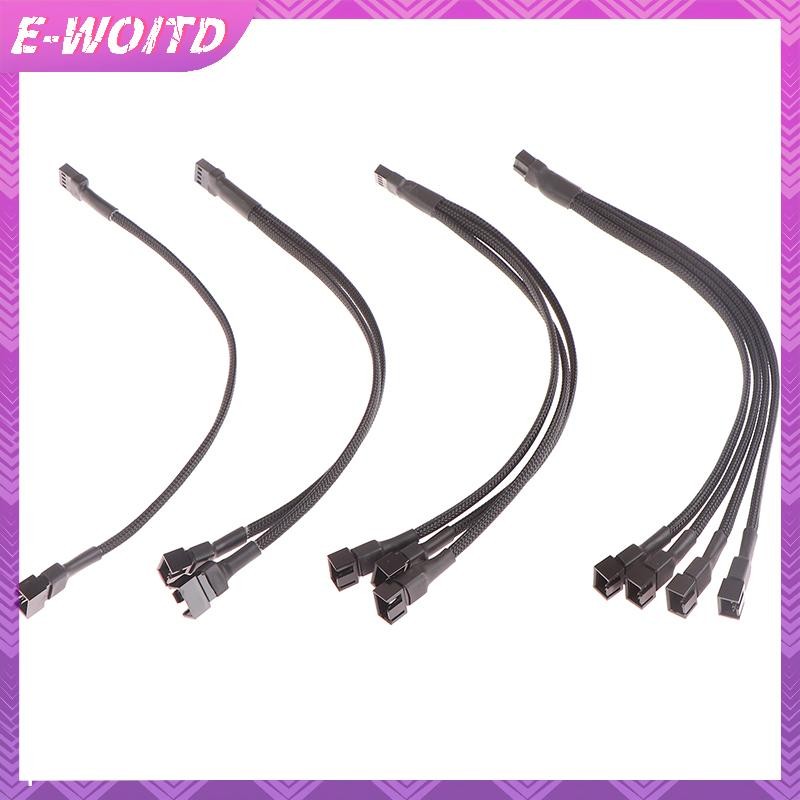 E-woitd 1 Cáp Chia Quạt 4pin Cáp Chuyển Đổi 1 Đến 1 2 3 4 Máy Tính CPU Quạt Chia PC Quạt Nối Dài Cáp Nguồn Phụ Kiện HNVN