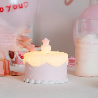 Sáng Tạo Bánh Sinh Nhật Đèn Ngủ Kawaii Dễ Thương Trang Trí Bàn Làm Việc Phụ Kiện Sinh Nhật