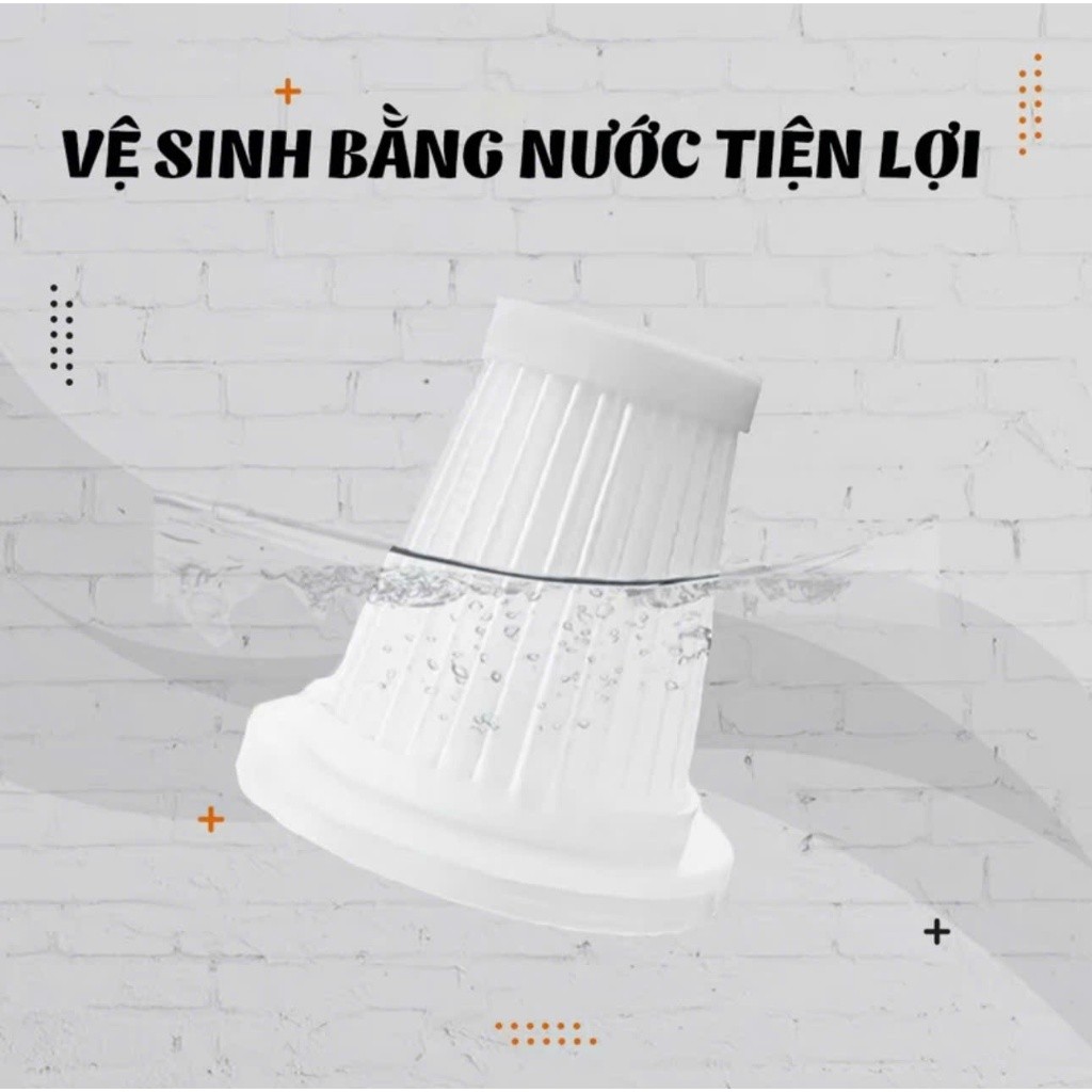 Máy hút bụi không dây mini, công suất lớn – chuyên dụng cho ô tô, giường nệm, lông chó mèo, tiện lợi gọn gàng