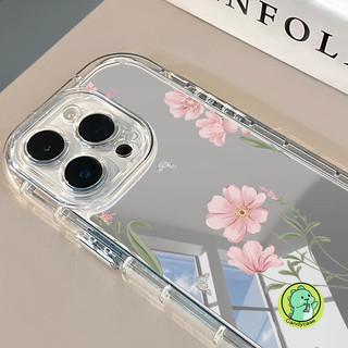 Ốp Điện Thoại Gương Túi Khí Cho Honor X9C Smart X9A X9 X8 X7 X7C X7B Magic 7 6 5 3 Pro Lite 5G 4G Vỏ Hoa Bướm Dễ Thương Đơn Giản Trong Suốt