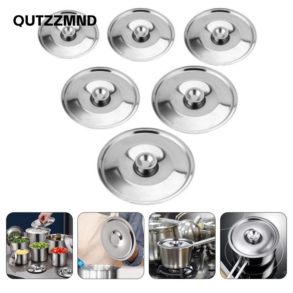 QUTZZMND Nắp Nồi, Làm Dày Nắp Nồi Tròn Đa Năng, 10-24cm Thay Thế Nồi Inox Tiếp Liệu Nhà Bếp
