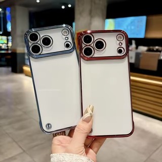 [JLK] Ốp Điện Thoại Trong Suốt Không Khung Mạ Cho iPhone 14 Plus 13 Mini 12 Pro Max Làm Mát Mỏng Trong Suốt Bìa Cứng