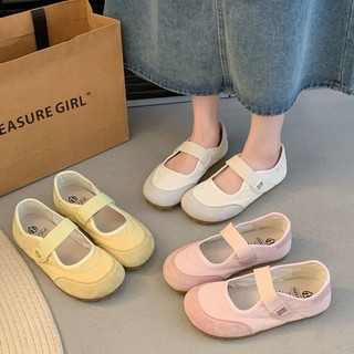 Giày đế bệt mũi tròn thời trang nữ Velcro