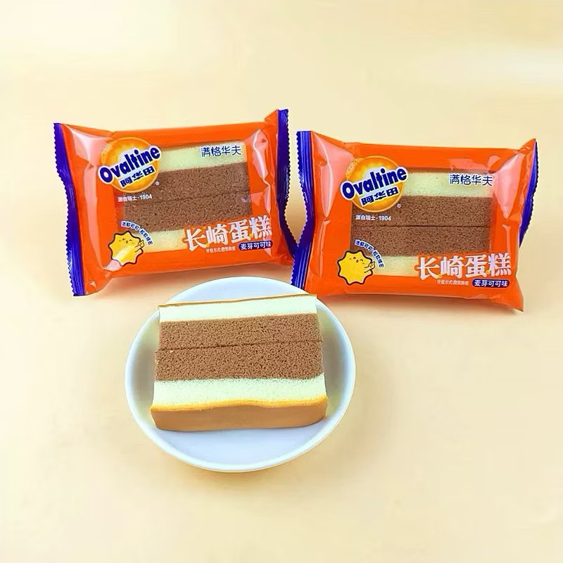 Bánh bông lan Socola Ovaltine Mix vị (thùng 500gr 10-12 bánh)