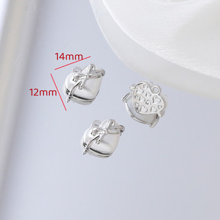 Mới Phong Cách Trung Quốc Hợp Kim Ngọt Ngào Phong Cách Thoáng Mát Trái Tim Tình Yêu Nơ Mặt Dây Chuyền DIY Handmade Trang Sức Vòng Cổ Bông Tai Phụ Kiện