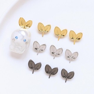 Mạ Đồng Thật Màu Vàng Bảo Quản Lá Tai Một Piao Tự Chế Baroque DIY Handmade Trang Sức Pin Phụ Kiện