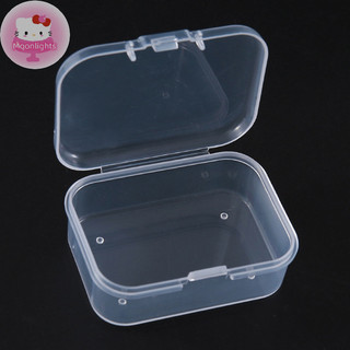 Moonlights 2 Chiếc Trong Suốt Hộp Bảo Quản Vuông Vật Dụng Nhỏ Hộp Đóng Gói Trang Sức Hạt Hộp Đựng Đồ Lặt Lặt Lặt Lặt Sắp Xếp Dụng Cụ Câu Cá EN