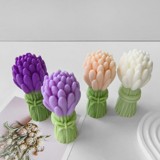 3d Hoa Tulip Bó Hoa Khuôn Silicon DIY Hoa Thơm Nến Thạch Cao Trang Trí Khuôn Handmade Quà Tặng Xà Phòng Thạch Cao Nến Làm Đồ Dùng