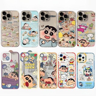 Anime Crayons Shin-chans Ốp Điện Thoại Ngộ nghĩnh Cho Samsung Galaxy S24 S23 S22 S21 Plus Ultra S23FE Vỏ Hoạt Hình Dễ Thương Mềm Mại Trong Suốt Nhật Bản TPU