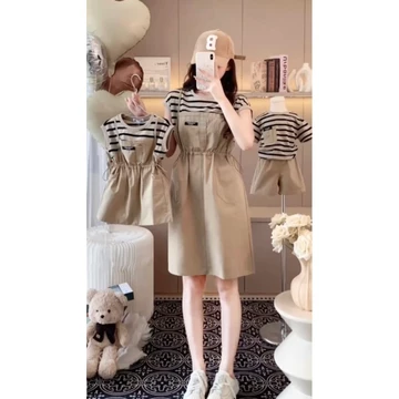 bộ đồ gia đình cho bố mẹ con trai con gái 10-37kg mẹ 40-75kg, váy cặp mẹ con, đồ đôi mẹ và bé