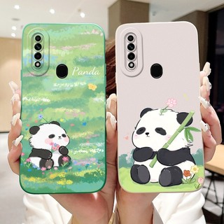 Ốp bảo vệ ống kính OPPO A31 2020 / A8 2019 OppoA31 A 31 CPH2015 Ốp điện thoại silicon mềm hoạt hình gấu trúc dễ thương