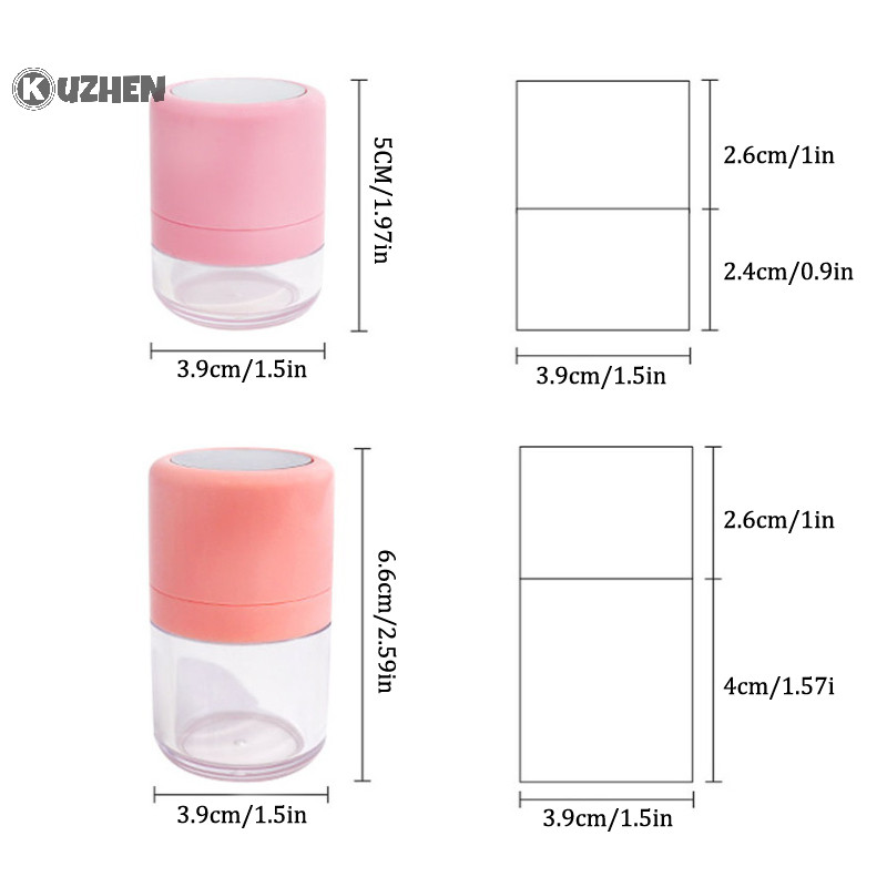 Kuzhen Hộp Rời Có Thể Đổ Lại Trong Suốt Với Puff DIY Hộp Đựng Mỹ Phẩm Blusher Thành Hộp Đựng Bình HOT