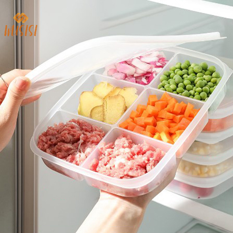 [Wusisi] Hộp Bảo Quản Thực Phẩm Trái Cây Ngăn Di Động Tủ Lạnh Tủ Đông Sắp Xếp MỚI