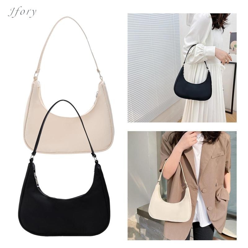 Túi đeo vai Jfory Nylon, Túi mua sắm công sở Satchels dung tích lớn Túi xách nữ Tote Bánh bao Bun