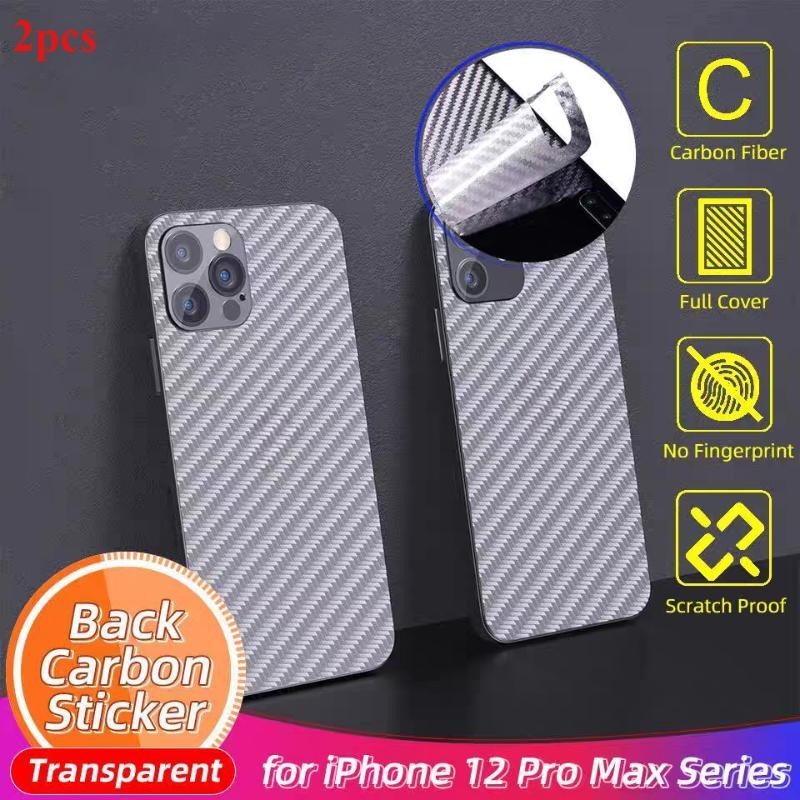 2 Miếng Dán Điện Thoại Sợi Carbon Siêu Mỏng Thích Hợp Cho iPhone 16 15 14 13 12 11 Pro Max Plus XR X XS Max Ốp Lưng Điện Thoại Mặt Sau