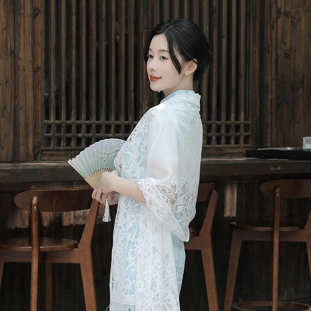 Khăn choàng nữ JIGK, Áo choàng dạ hội rỗng nhiều màu, Phụ kiện đám cưới có khăn choàng tua rua