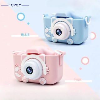 Máy Ảnh Kỹ Thuật Số Mini Mèo Camera-007 Cute Có Thể Sạc Lại Chống Sốc Cao Cấp Cho Bé