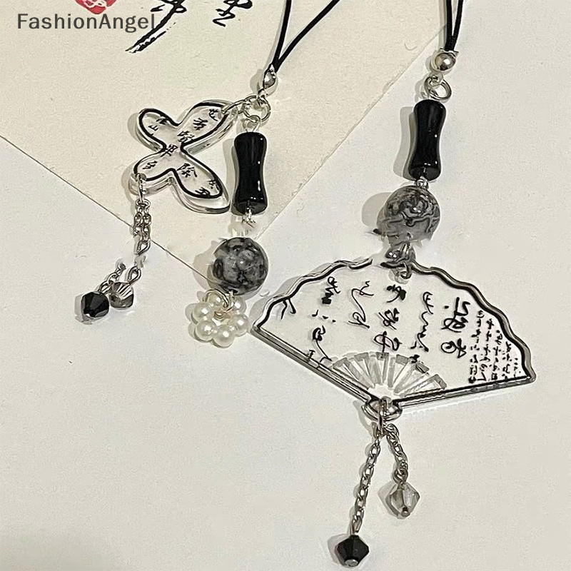 FashionAngel Phong Cách Trung Hoa Tinh Tế Chống Mất Dây Xích Điện Thoại Túi Ba Lô Trang Trí Trang Sức Nhiều Treo Mặt Dây Chuyền Ch TH