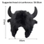Mũ sang trọng MERIGGIARE Bullhead, có sừng Mũ Bison Unisex, Mũ mềm mại chống gió dày