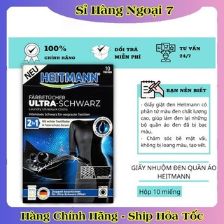 Giấy giặt nhuộm đen quần áo HEITMANN [ Hàng Đức ]