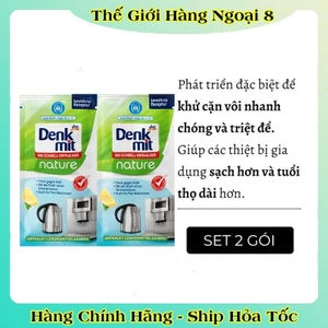 Bột tẩy cặn ấm siêu tốc, máy pha cà phê, tẩy cặn canxi bình thủy, bình đun…Denkmit Đức - DATE MỚI ĐỦ Bill