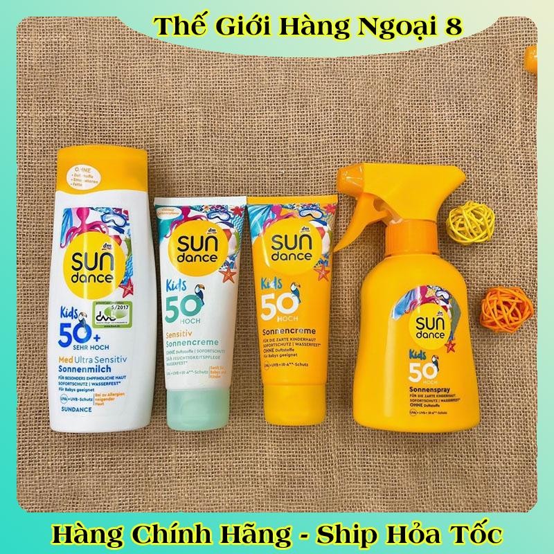 Kem chống nắng cho bé Sundance Kids SPF 50 an toàn với trẻ sơ sinh của Đức -Date mới Đủ Bill