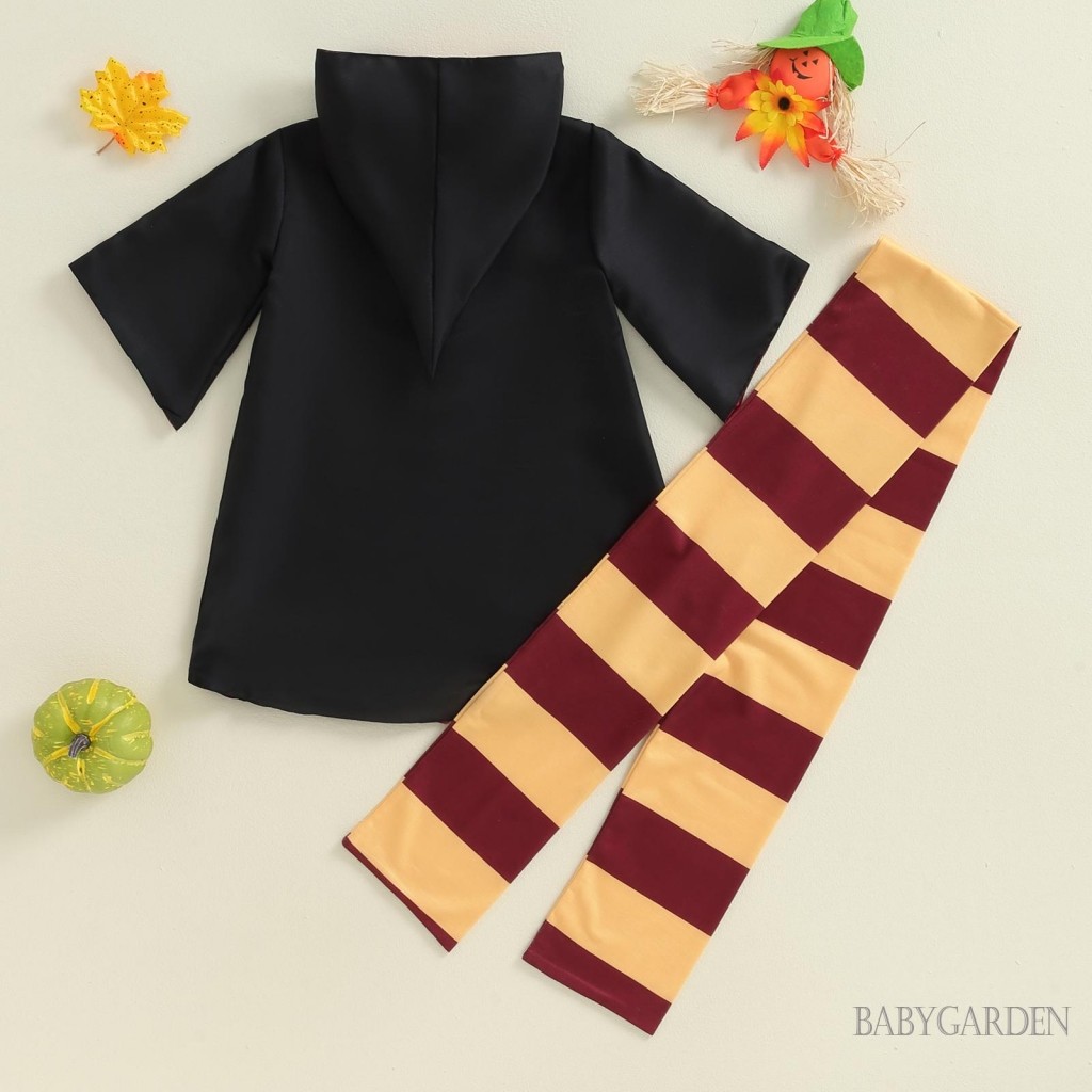 Baga-người Lớn / Trẻ Em / Bé Phù Thủy Trang Phục Dài Tay Áo Khoác Phù Thủy Có Khăn Cosplay Quần Áo Halloween