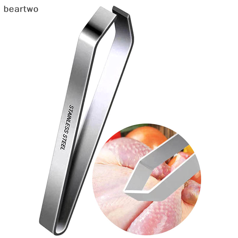 < Beartwo > 1 Cái 430 Nhíp Xương Cá Bằng Thép Không Gỉ Kẹp Kẹp Kéo Loại Bỏ Kẹp Xương Cá Kẹp Tiện Ích Nhà Bếp Dụng Cụ Đẹp