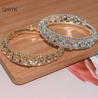 Thời Trang Nhà Máy Thời Trang Vòng Tay Pha Lê Cho Nữ Cưới Lắc Tay Trang Sức Tay Nhiều Lớp Cô Dâu Kim Cương Giả Vòng Tay QrhYK