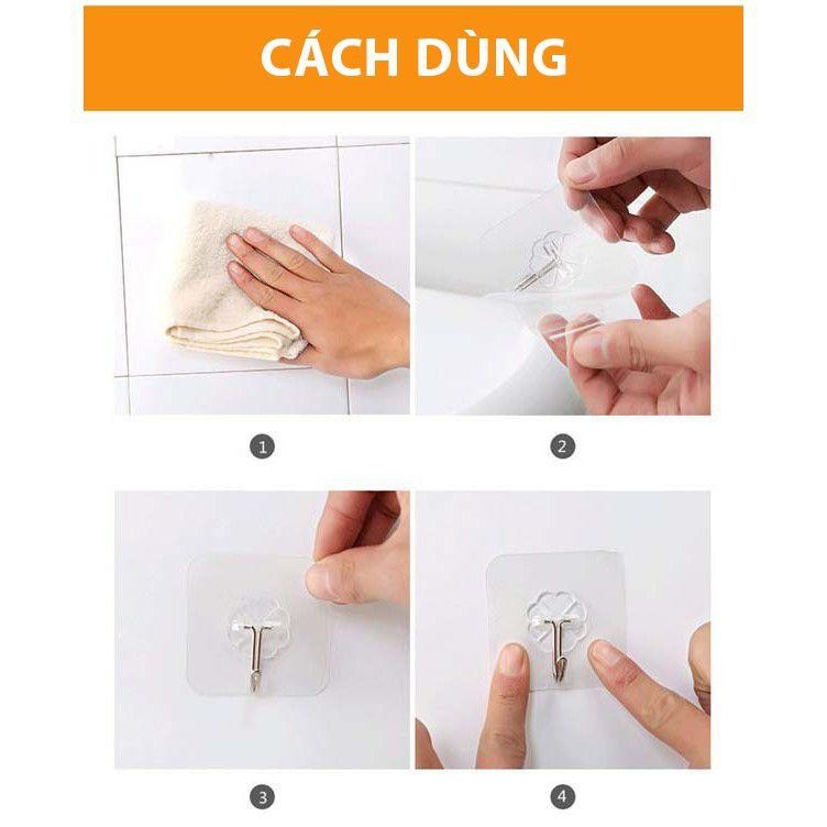 Ảnh Móc Dán Tường ZOLELE Siêu Dính Trong Suốt Chịu Lực Tốt Móc Treo Tường 3