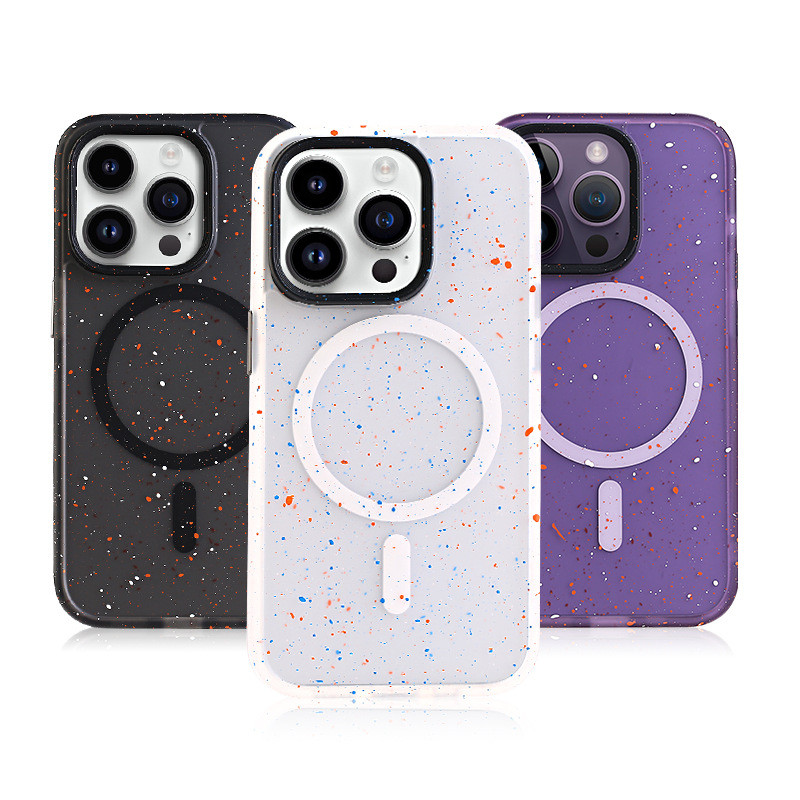 Ốp điện thoại IPhone 16 Vỏ bảo vệ OHLA Splash Ink Khung màu trong suốt Apple 15Promax Chống sốc 16PM Vỏ bảo vệ toàn diện
