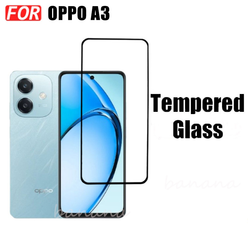 Phim Kính Cường Lực 3 TRONG 1 OPPO A3 4G 5G Cho OPPO A3X A3 Pro A60 A80 Kính Bảo Vệ Màn Hình Full Cover + Phim Ống Kính Máy Ảnh + Phim Mặt Sau