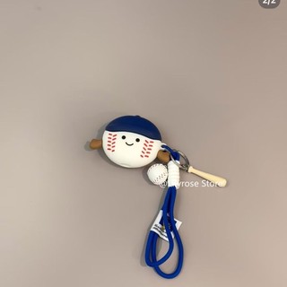 Ốp Tai Nghe Cho AirPods 4 [2024] Pro2 AirPods 3 2 1 Vỏ Bluetooth Không Dây Apple AirPods Sáng Tạo Quần Vợt Dễ Thương Có Mặt Dây Chuyền Màu Xanh Dương