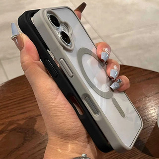 Mới Chống Sốc Acrylic Từ Tính Trong Suốt Ốp Lưng Điện Thoại iPhone 16 15 14 13 12 11 Pro Max Plus Sạc Không Dây Cứng PC Cover funda