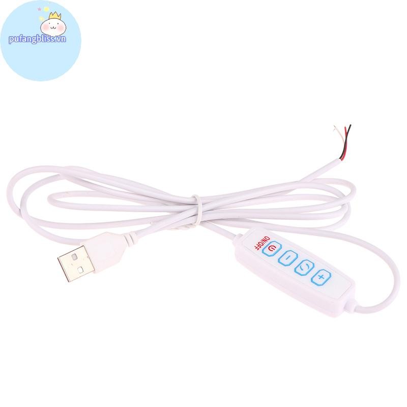 Pufangbliss 1.5M USB 5V LED -Màu sắc mờ cáp điều khiển 4 phím 2CH cho đèn LED điện áp thấp CCT Bicolor VN