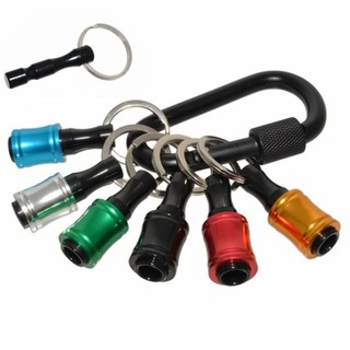 [Vận chuyển nhanh] THEHOMECO 6 chiếc Bộ chuyển đổi móc chìa khóa Mũi khoan, Chân lục giác 6 chiếc Giá đỡ đầu tuốc nơ vít, Dụng cụ cầm tay cầm tay có trọng lượng nhẹ cầm tay ngoài trời