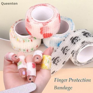 Queenten 2M / 4M Móng Tay Bảo Vệ Ngón Tay Dễ Thương Flex Chống Tia UV Không Dệt Dụng Cụ Làm Móng Tay Bọc Thoáng Khí Băng Tự Dính Cung Cấp Thể Thao QT