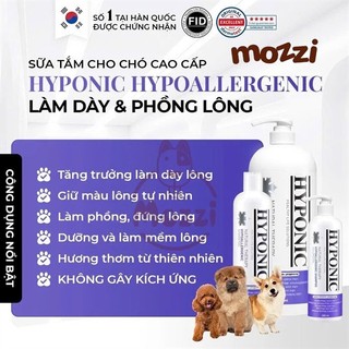 [300ml - 500ml] Sữa tắm HYPONIC trắng phồng lông chai seal cho chó mèo