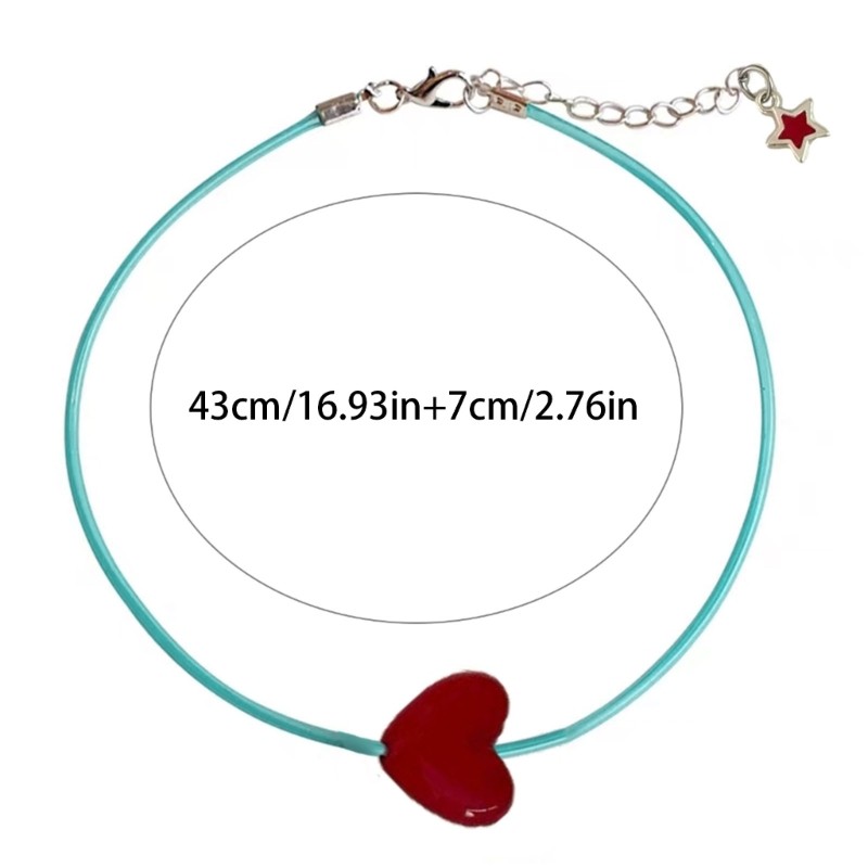 Vòng cổ trái tim đỏ ngọt ngào, dây chuyền choker đẹp mắt - Quà tặng Valentine lý tưởng