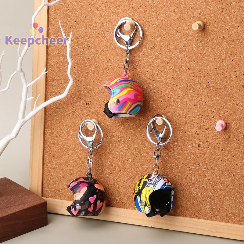 [Keepcheer] Mũ bảo hiểm sáng tạo Móc khóa Mũ bảo hiểm an toàn thời trang Móc khóa Túi đựng chìa khóa ô tô Trang trí mặt dây chuyền cho người hâm mộ câu lạc bộ xe máy Quà tặng [Mới]