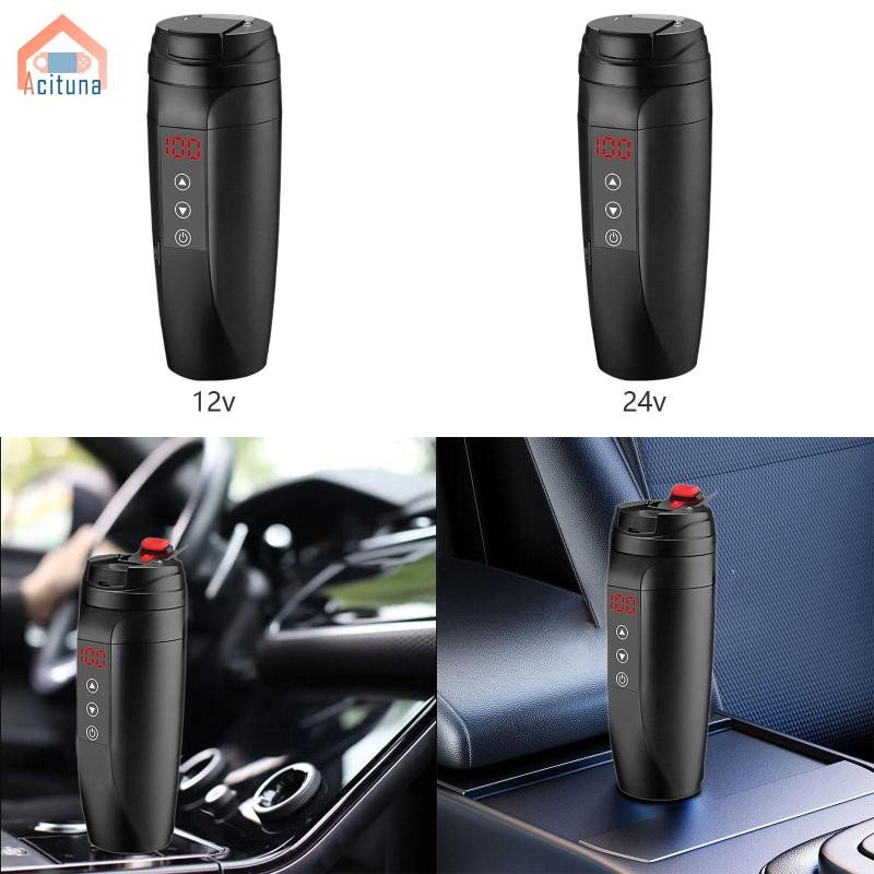 Ấm đun nước du lịch Acutuna 0.4L 90W 21x7cm có nắp kín chắc chắn thông minh có thể điều chỉnh nhiệt độ Cốc trà cà phê