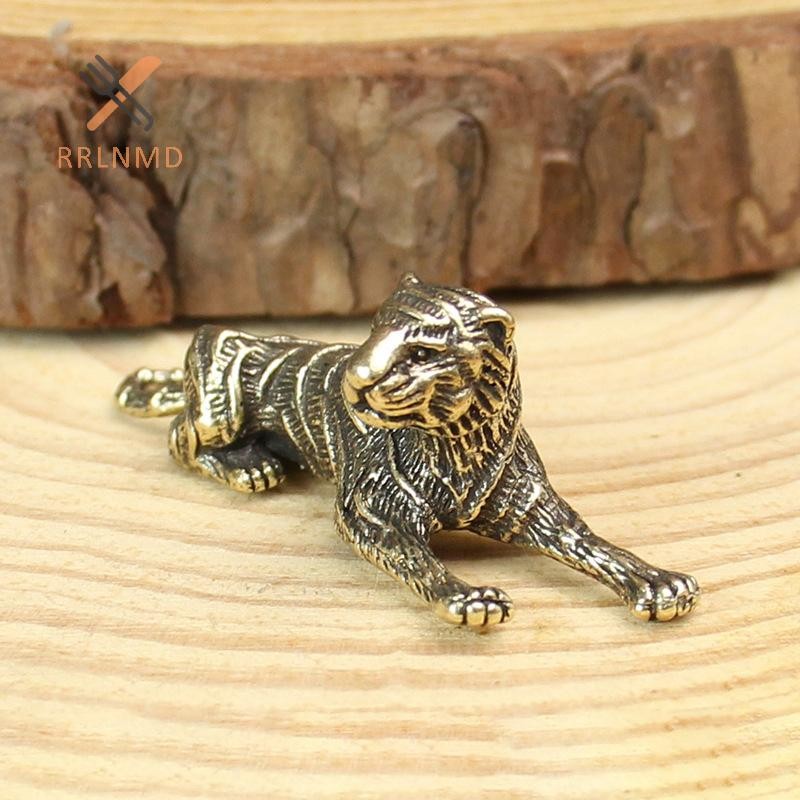 Rrlnmd Đồ trang trí động vật thu nhỏ cổ điển Tượng nhỏ bằng đồng thau cổ điển Động vật nhỏ Tượng để bàn Đồ trang trí nhà Phong thủy Trang trí thủ công MỚI