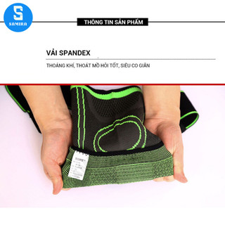 1 Quấn bảo vệ đầu gối SAMIRA đai bó khớp gối co giãn có dây trợ lực xỏ gối chống chấn thương khi tập gym đá bóng SA62