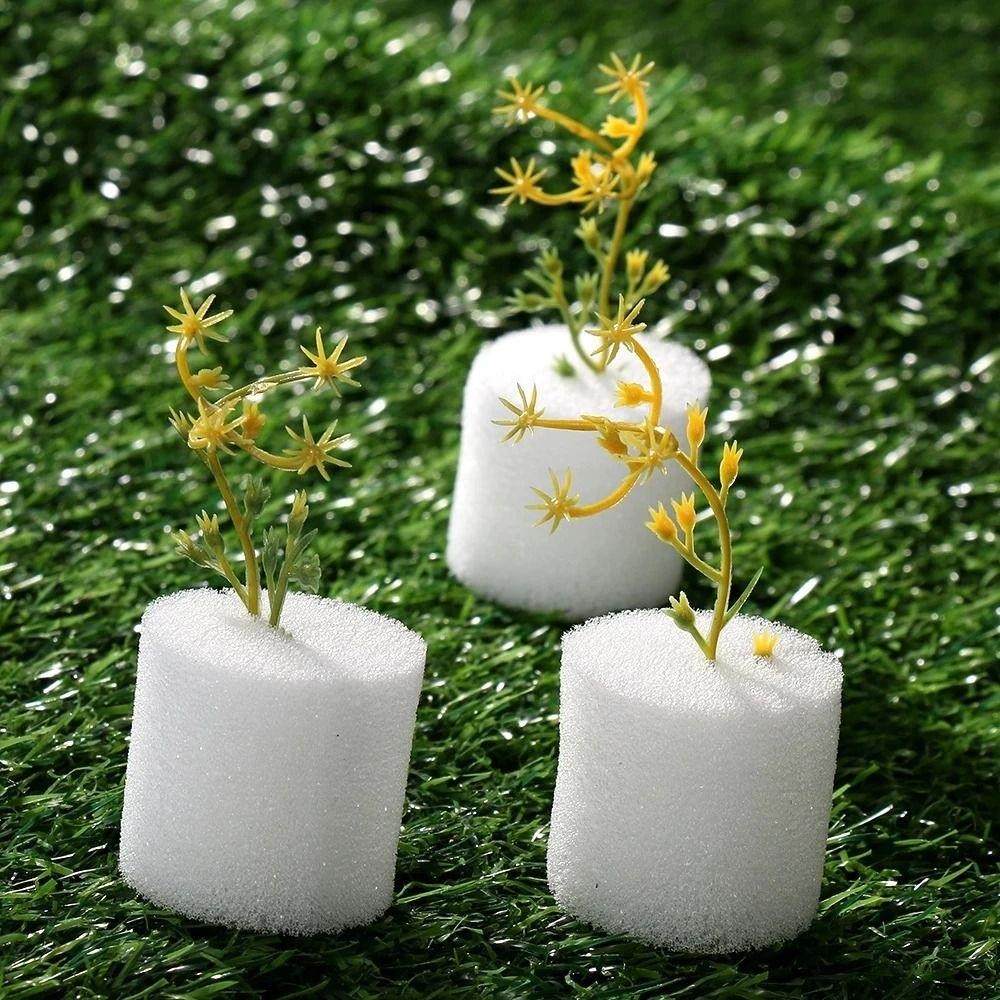 PWSSEND 50 / 100 Chiếc Miếng Bọt Biển Mầm Non, Miếng Bọt Biển Trồng Tròn Thủy Canh, Dụng Cụ Làm Vườn Bọt Biển Hạt Giống Thủy Canh Không Đất