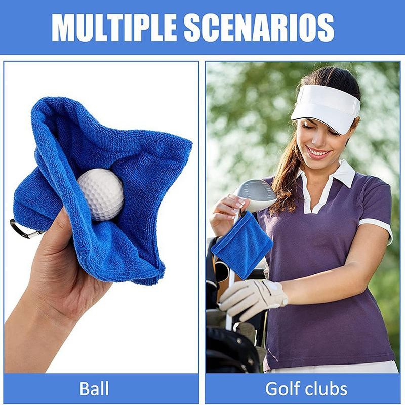 Tmoy Golf Ball Lau Vải Nhỏ Gọn Di Động Microfiber Mềm Hấp Thụ Lau Khăn Lau Golf Phụ Kiện Vệ Sinh TCS