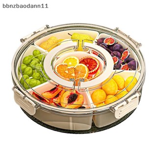 [Bbnzdd] Có Tay Cầm Khay Trái Cây Xoay Sáu Hạng Kín Chống Ẩm Khay Trái Cây Khô Di Động Hiện Đại Nhà Hộp Ăn Nhẹ Tròn Có Nắp BVAH