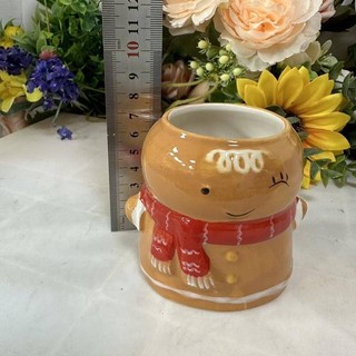 Giáng Sinh Gốm Sứ Dễ Thương Phong Cách Mới Bút Giữ Bình Bảo Quản Văn Phòng Bánh Gừng Người Ông Già Noel Lưu Trữ Đồ Trang Trí