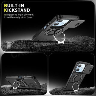 Ốp Điện Thoại Cho Oppo A5 Pro A3 A3X A5i A40 A40M A5x Pro A6T A6X A6s A6 Pro 4G 5G Giáp Chống Sốc Đẩy Kéo Cửa Sổ Camera Bảo Vệ Vỏ Kim Loại Giáp Nhẫn Đứng Xe Camera Bảo Vệ Co